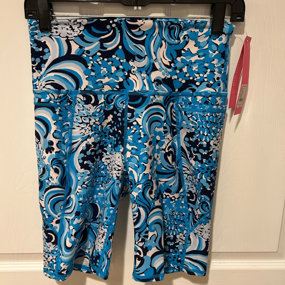 Lilly Pulitzer NWT South Beach High Rise Shorts in Resort White Mermazing Sz M